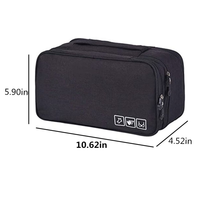 MINGSEECESS Portable Underwear Bra Storage Bag Waterproof Travel Organizers Multi-Layer Toiletry Packing Cube - Image 2